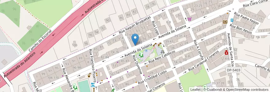 Mapa de ubicacion de Centro de Artes Marciales en Spanien, Galicien, A Coruña, Ferrol.