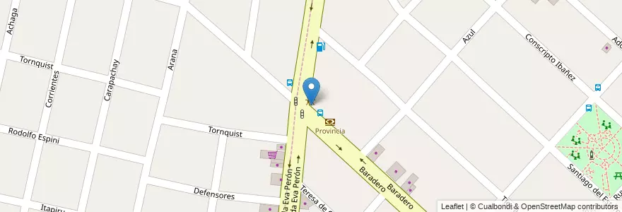 Mapa de ubicacion de Centro de Asistencia Primaria de Salud "Mercedes Sosa" en Arjantin, Buenos Aires, Partido De Morón, Castelar.