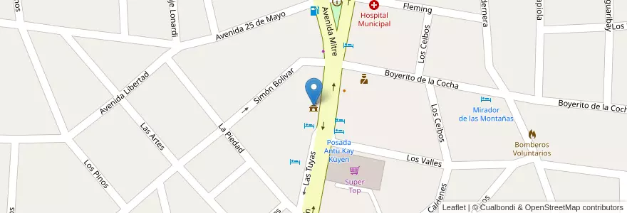 Mapa de ubicacion de Centro de Atención al Ciudadano en Argentina, Córdova, Departamento San Alberto, Pedanía Tránsito, Mina Clavero, Municipio De Mina Clavero.