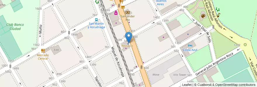 Mapa de ubicacion de Centro de Atención al Cliente en Arjantin, Buenos Aires, Partido De Vicente López, Vicente López.