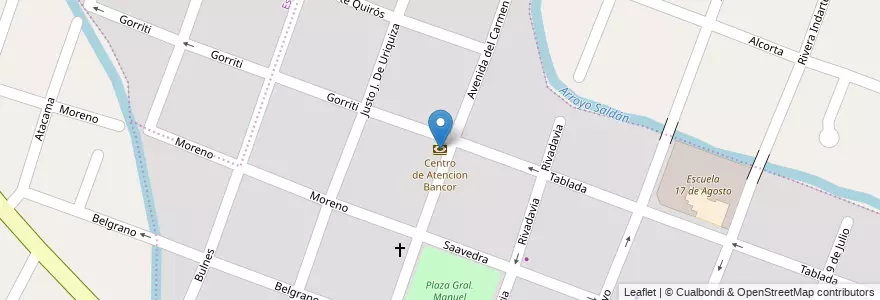 Mapa de ubicacion de Centro de Atencion Bancor en Argentina, Córdova, Departamento Colón, Municipio De Villa Allende, Pedanía Calera Norte, Villa Allende.