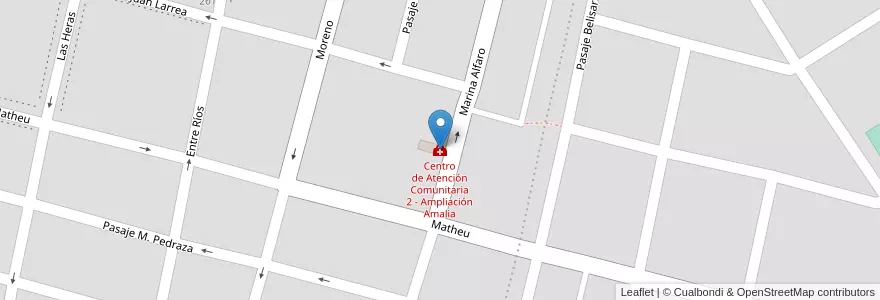 Mapa de ubicacion de Centro de Atención Comunitaria 2 - Ampliación Amalia en アルゼンチン, トゥクマン州, San Miguel De Tucumán, Departamento Capital, San Miguel De Tucumán.
