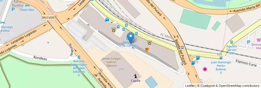 Mapa de ubicacion de Centro de Atención Integral al Ciudadano en Аргентина, Кордова, Departamento Capital, Pedanía Capital, Córdoba, Municipio De Córdoba.