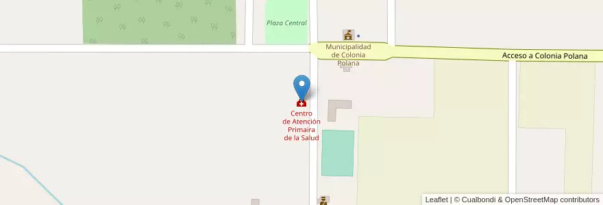 Mapa de ubicacion de Centro de Atención Primaira de la Salud en Argentinien, Misiones, Departamento San Ignacio, Municipio De Colonia Polana.