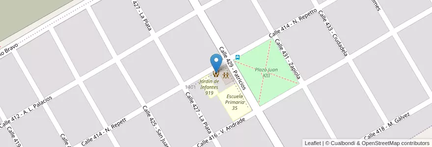Mapa de ubicacion de Centro de Atención Primaria Barrio Juan XIII en Argentinië, Buenos Aires, Partido De Luján.