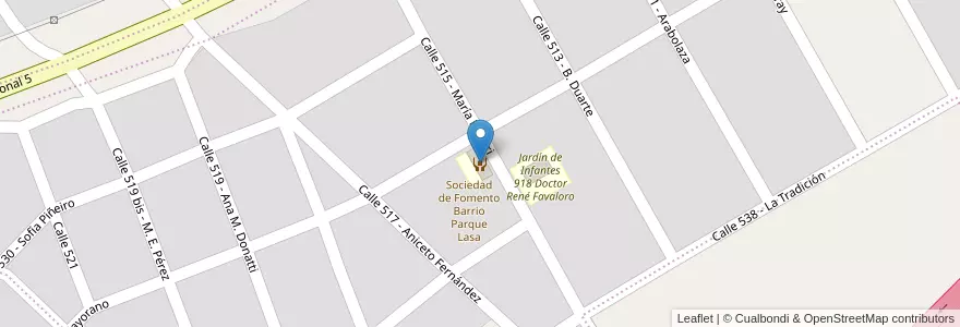 Mapa de ubicacion de Centro de Atención Primaria Barrio Parque Lasa en Argentine, Province De Buenos Aires, Partido De Luján.