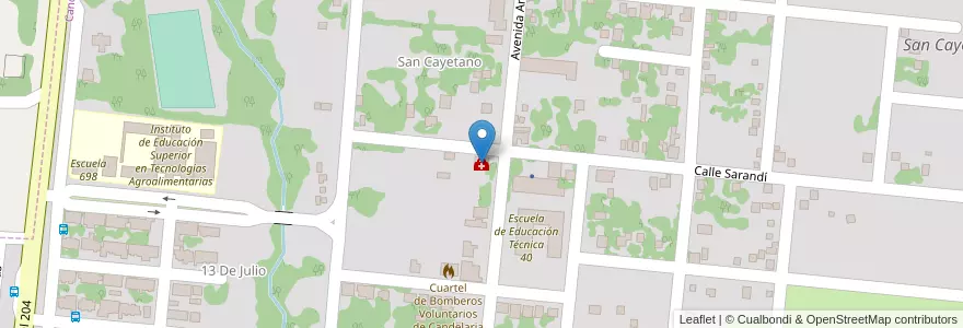 Mapa de ubicacion de Centro de Atención Primaria de la Salud en Argentinië, Misiones, Departamento Candelaria, Municipio De Candelaria, Candelaria.