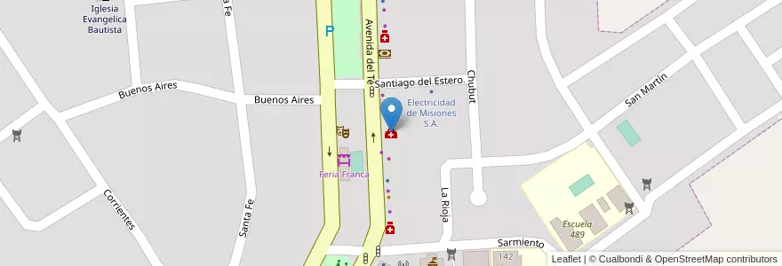Mapa de ubicacion de Centro de Atención Primaria de la Salud en Argentinien, Misiones, Departamento Oberá, Municipio De Campo Viera, Campo Viera.