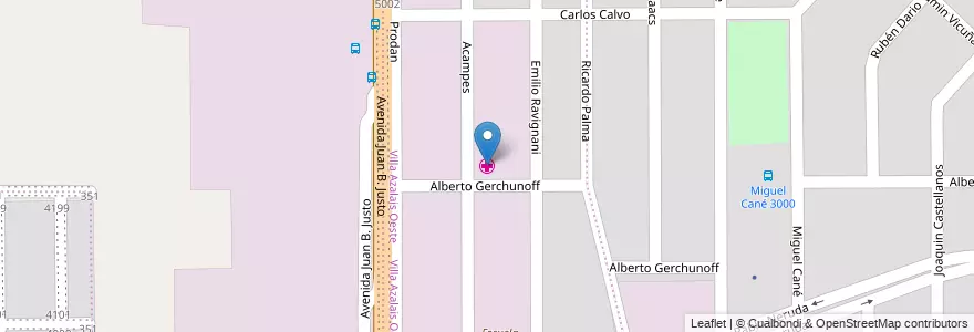 Mapa de ubicacion de Centro de Atención Primaria de la Salud B° Villa Azalais Oeste en Аргентина, Кордова, Departamento Capital, Pedanía Capital, Córdoba, Municipio De Córdoba.