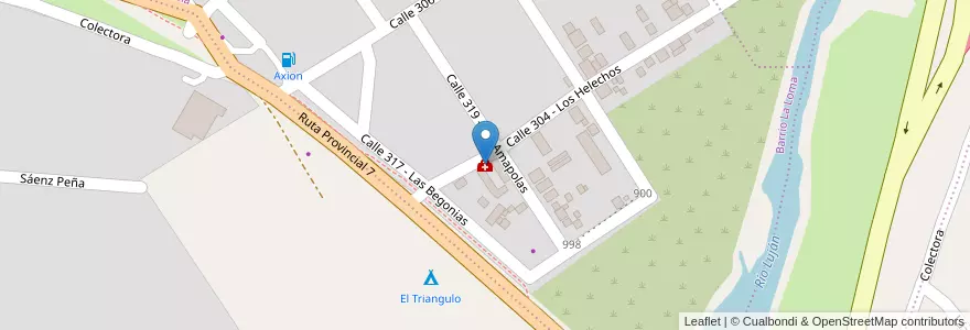 Mapa de ubicacion de Centro de Atención Primaria de la Salud Barrio La Loma en Arjantin, Buenos Aires, Partido De Luján.