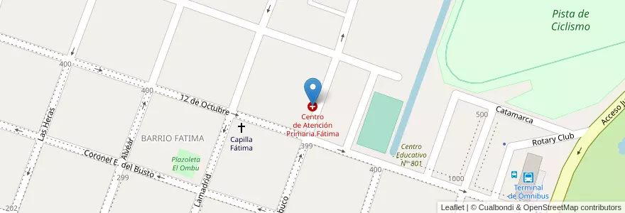 Mapa de ubicacion de Centro de Atención Primaria.Fátima en Argentinien, Provinz Buenos Aires, Partido De Bragado, Bragado.