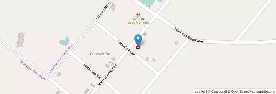 Mapa de ubicacion de Centro de Atención Publica de la Salud en Argentina, Misiones, Departamento Libertador General San Martín, Municipio De Puerto Rico.