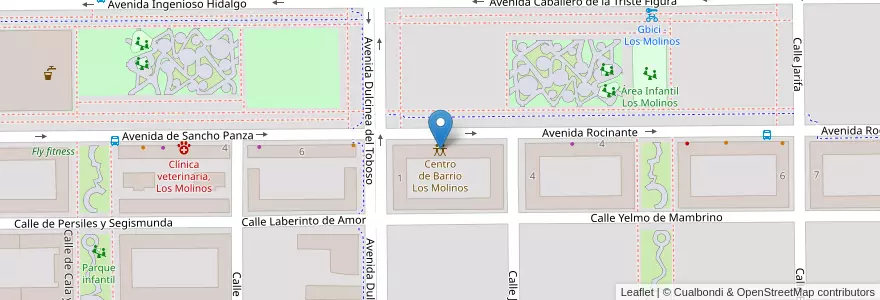 Mapa de ubicacion de Centro de Barrio Los Molinos en İspanya, Comunidad De Madrid, Comunidad De Madrid, Área Metropolitana De Madrid Y Corredor Del Henares, Getafe.