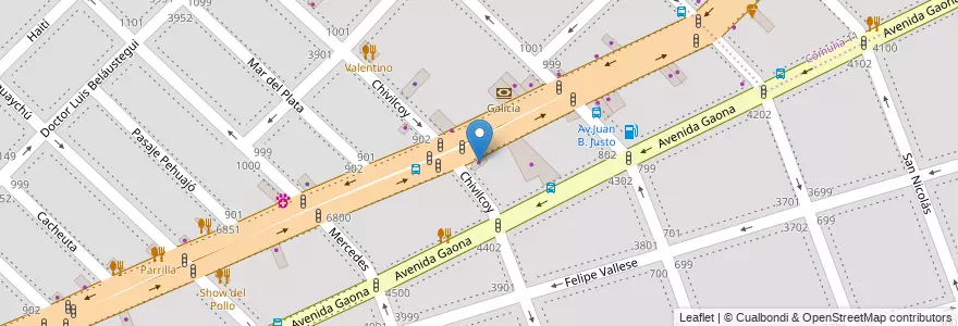 Mapa de ubicacion de Centro de Baterias, Floresta en Аргентина, Буэнос-Айрес, Буэнос-Айрес, Comuna 10.