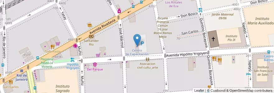 Mapa de ubicacion de Centro de Capacitación, Almagro en الأرجنتين, Ciudad Autónoma De Buenos Aires, Comuna 5, Buenos Aires.