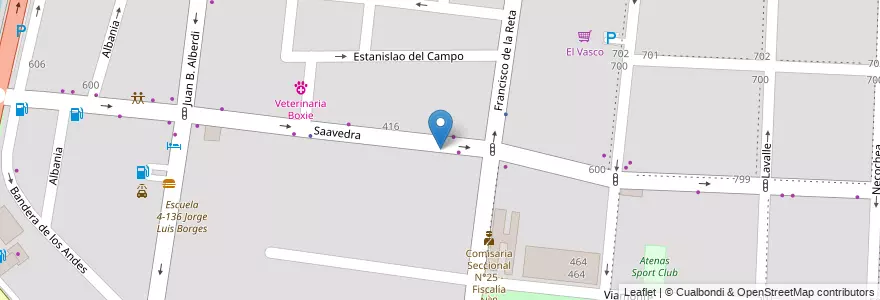 Mapa de ubicacion de Centro de Capacitación Laboral Mario Faraut en الأرجنتين, تشيلي, Mendoza, Departamento Guaymallén, Distrito San José.