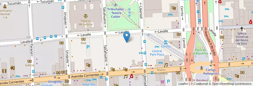 Mapa de ubicacion de Centro de Computos de la Corte Suprema de Justicia de la Nacion, San Nicolas en Argentinië, Ciudad Autónoma De Buenos Aires, Comuna 1, Buenos Aires.