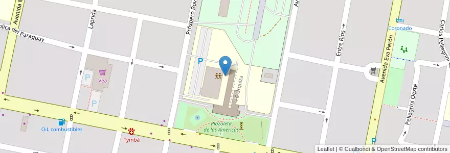 Mapa de ubicacion de Centro de Convenciones Concordia en アルゼンチン, エントレ・リオス州, Departamento Concordia, Distrito Suburbios, Concordia, Concordia.