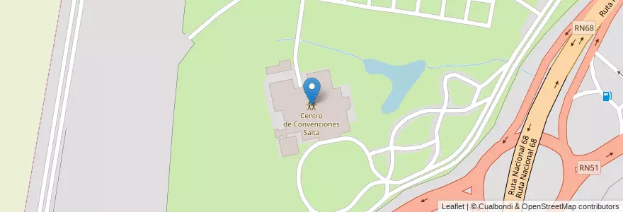 Mapa de ubicacion de Centro de Convenciones Salta en 아르헨티나, Salta, Capital, Municipio De Salta, Salta.