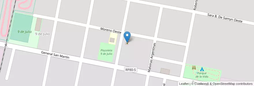 Mapa de ubicacion de Centro de Cuidado Infantil Nº 22 en الأرجنتين, سانتا في, Departamento Castellanos, Municipio De Humberto Primo, Humberto Primo.