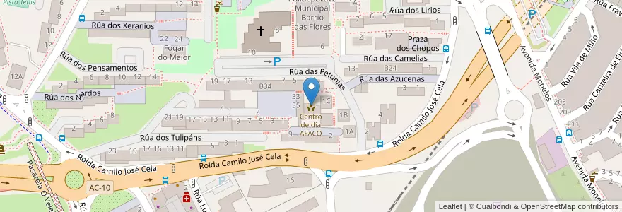 Mapa de ubicacion de Centro de día AFACO en Spagna, Galizia, A Coruña, A Coruña, A Coruña.