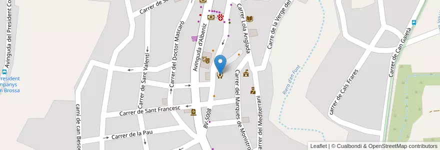 Mapa de ubicacion de Centro de día "Casal Anselm" en Spagna, Catalunya, Barcelona, Maresme, Tiana.