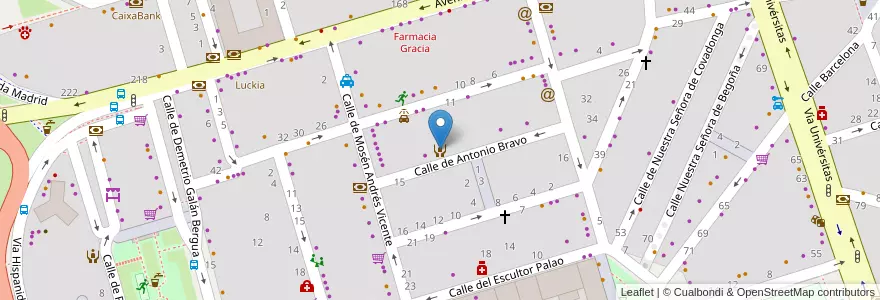Mapa de ubicacion de Centro de día El Jardín de las Delicias en Испания, Арагон, Сарагоса, Zaragoza, Сарагоса.