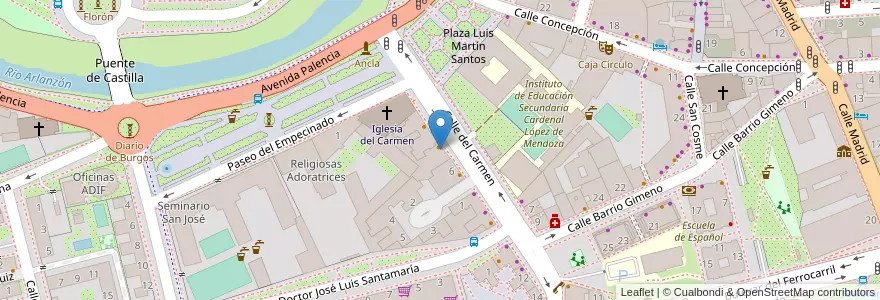 Mapa de ubicacion de Centro De Dia Enrique Ocio Costales en Espanha, Castela E Leão, Burgos, Alfoz De Burgos, Burgos.