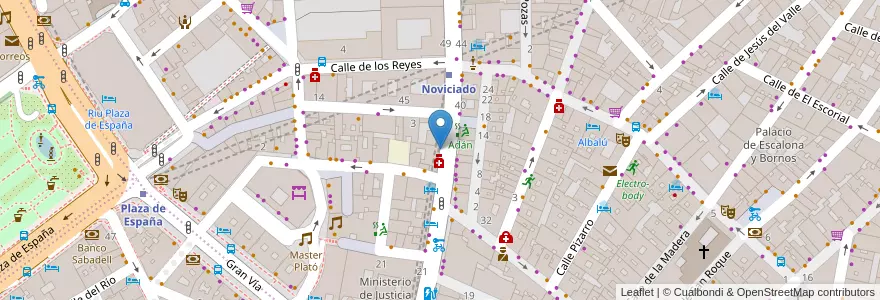 Mapa de ubicacion de Centro de día Quavitae en İspanya, Comunidad De Madrid, Comunidad De Madrid, Área Metropolitana De Madrid Y Corredor Del Henares, Madrid.