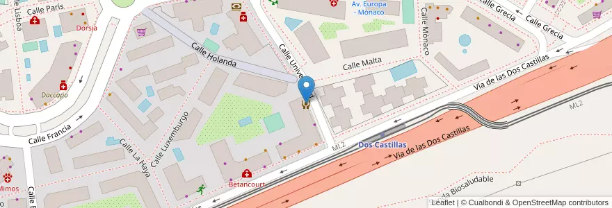 Mapa de ubicacion de Centro de Día Salus Mayores en España, Comunidad De Madrid, Comunidad De Madrid, Área Metropolitana De Madrid Y Corredor Del Henares, Pozuelo De Alarcón.