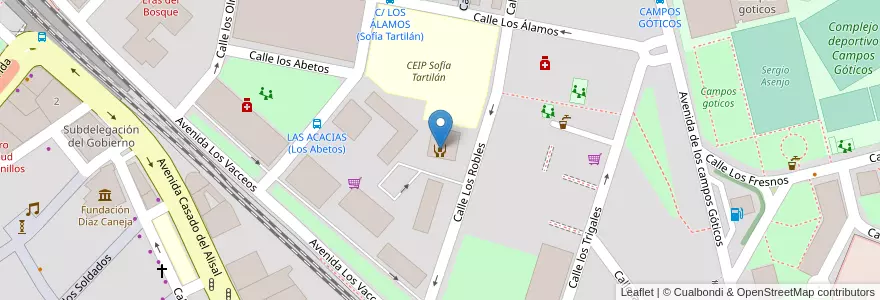 Mapa de ubicacion de Centro de día San Juanillo en إسبانيا, قشتالة وليون, Palencia, Campos, Palencia.