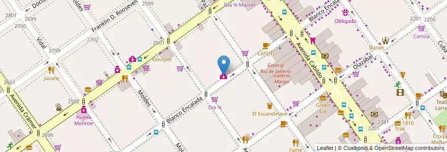 Mapa de ubicacion de Centro de Diagnostico Enrique Rossi, Belgrano en Arjantin, Ciudad Autónoma De Buenos Aires, Buenos Aires, Comuna 13.