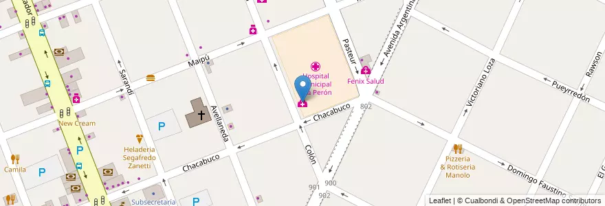 Mapa de ubicacion de Centro de Diagnóstico por imágenes en الأرجنتين, بوينس آيرس, Partido De Merlo, Merlo.