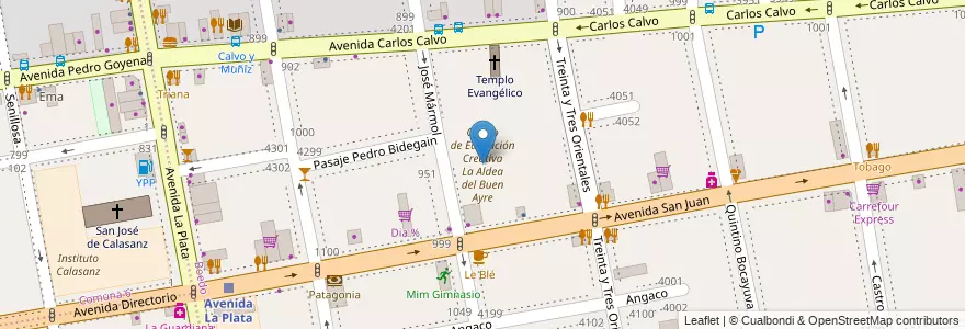 Mapa de ubicacion de Centro de Educación Creativa La Aldea del Buen Ayre, Boedo en Argentina, Ciudad Autónoma De Buenos Aires, Comuna 5, Buenos Aires.