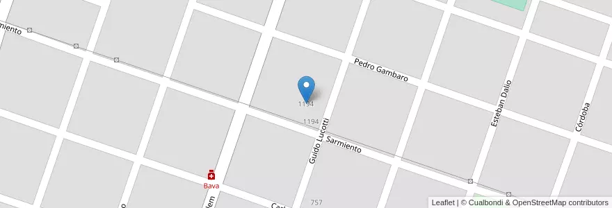 Mapa de ubicacion de Centro de Educación de Adultos Nº 701 en الأرجنتين, بوينس آيرس, Partido De Capitán Sarmiento, Capitán Sarmiento.