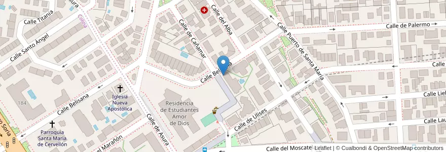 Mapa de ubicacion de Centro de Educación Especial Cisen en 西班牙, Comunidad De Madrid, Comunidad De Madrid, Área Metropolitana De Madrid Y Corredor Del Henares, Madrid.