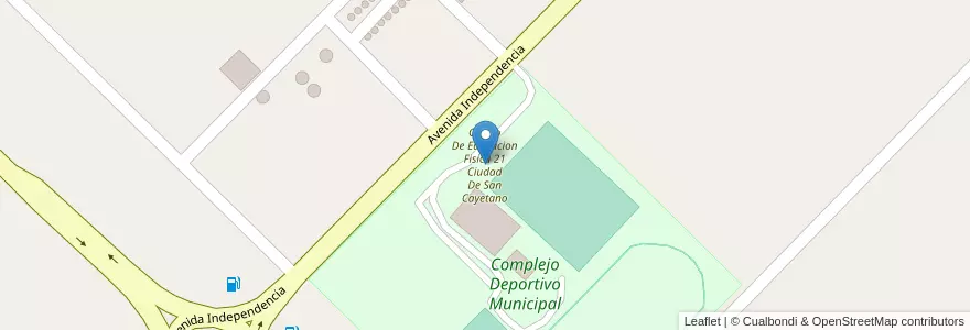 Mapa de ubicacion de Centro De Educacion Fisica 21 Ciudad De San Cayetano en Argentina, Buenos Aires, Partido De San Cayetano, San Cayetano.