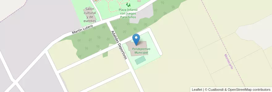 Mapa de ubicacion de Centro de Educación Física 21 en Argentina, Misiones, Departamento Montecarlo, Municipio De Montecarlo, Montecarlo.