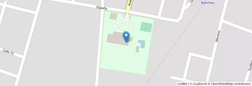 Mapa de ubicacion de Centro de Educación Física - Deportes y Recreación (CEF) - Ranchos en 阿根廷, 布宜诺斯艾利斯省, Partido De General Paz, Ranchos.