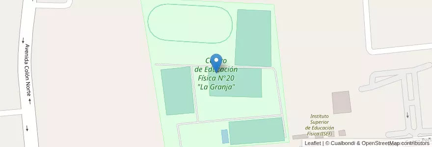 Mapa de ubicacion de Centro de Educación Física N°20 "La Granja" en 아르헨티나, San Juan, 칠레, Santa Lucía.