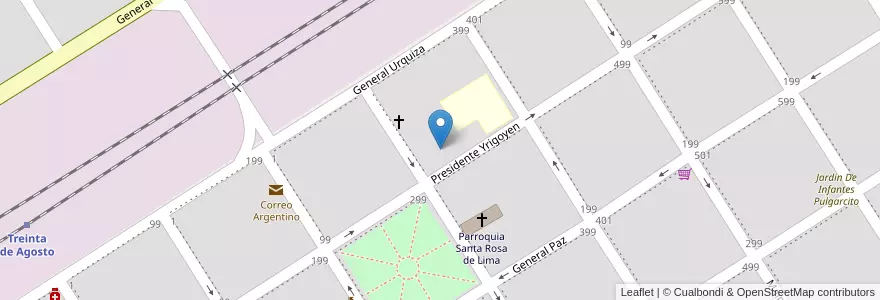 Mapa de ubicacion de Centro De Educacion Física Nº81 en Аргентина, Буэнос-Айрес, Partido De Trenque Lauquen, Cuartel Treinta De Agosto, Treinta De Agosto.