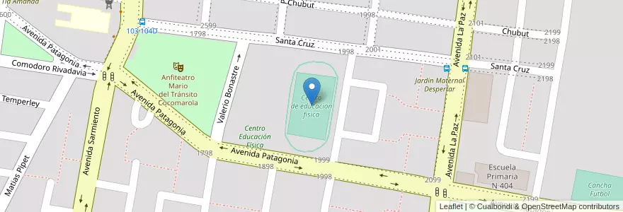 Mapa de ubicacion de Centro de educacion fisica en アルゼンチン, コリエンテス州, Departamento Capital, Corrientes, Corrientes.