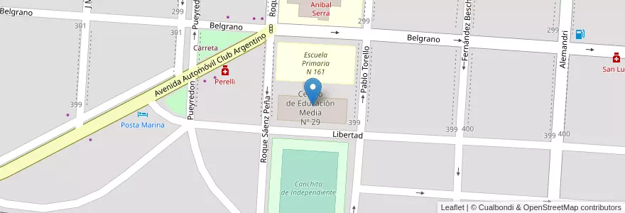 Mapa de ubicacion de Centro de Educación Media Nº 29 en Argentina, Río Negro, Departamento San Antonio, San Antonio Oeste, San Antonio Oeste.