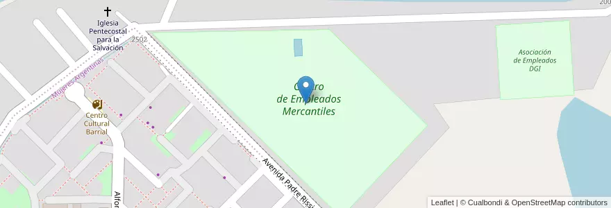 Mapa de ubicacion de Centro de Empleados Mercantiles en Аргентина, Чако, Departamento San Fernando, Ресистенсия, Resistencia.