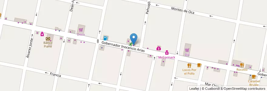 Mapa de ubicacion de Centro de Estetica Canina en Аргентина, Буэнос-Айрес, Partido De Morón, Castelar.
