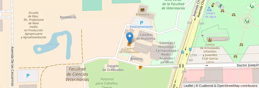 Mapa de ubicacion de Centro de Estudiantes, Agronomia en Arjantin, Ciudad Autónoma De Buenos Aires, Buenos Aires, Comuna 15.