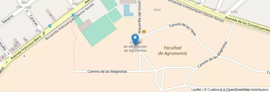 Mapa de ubicacion de Centro de estudiantes de Agronomía, Agronomia en Arjantin, Ciudad Autónoma De Buenos Aires, Buenos Aires, Comuna 15.