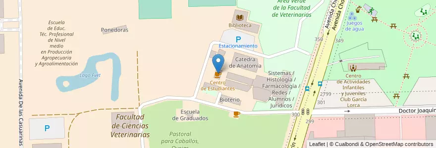 Mapa de ubicacion de Centro de Estudiantes de Ciencias Veterinarias, Agronomia en 아르헨티나, Ciudad Autónoma De Buenos Aires, 부에노스아이레스, Comuna 15.