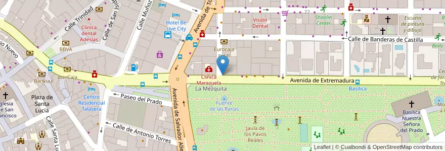 Mapa de ubicacion de Centro de estudios Cedeto en スペイン, カスティーリャ＝ラ・マンチャ州, Toledo, Talavera, Talavera De La Reina.