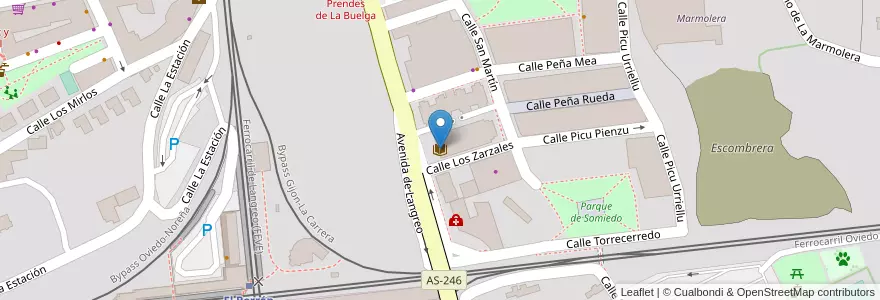Mapa de ubicacion de Centro de Estudios de El Berrón en Испания, Астурия, Астурия, Siero.